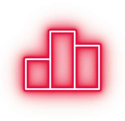 Neon red rank icon