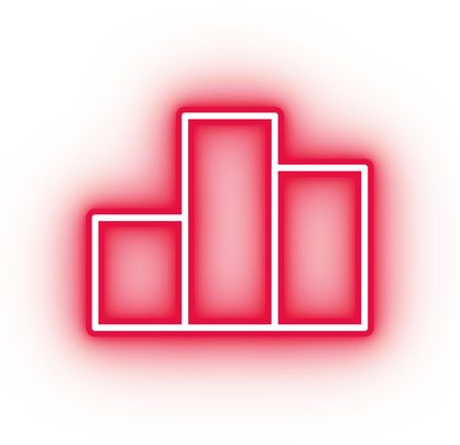 Neon red rank icon